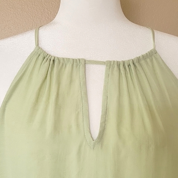Nine West Womens Dalton Mint High Neck Keyhole Tank - Size XL - Picture 2 of 8